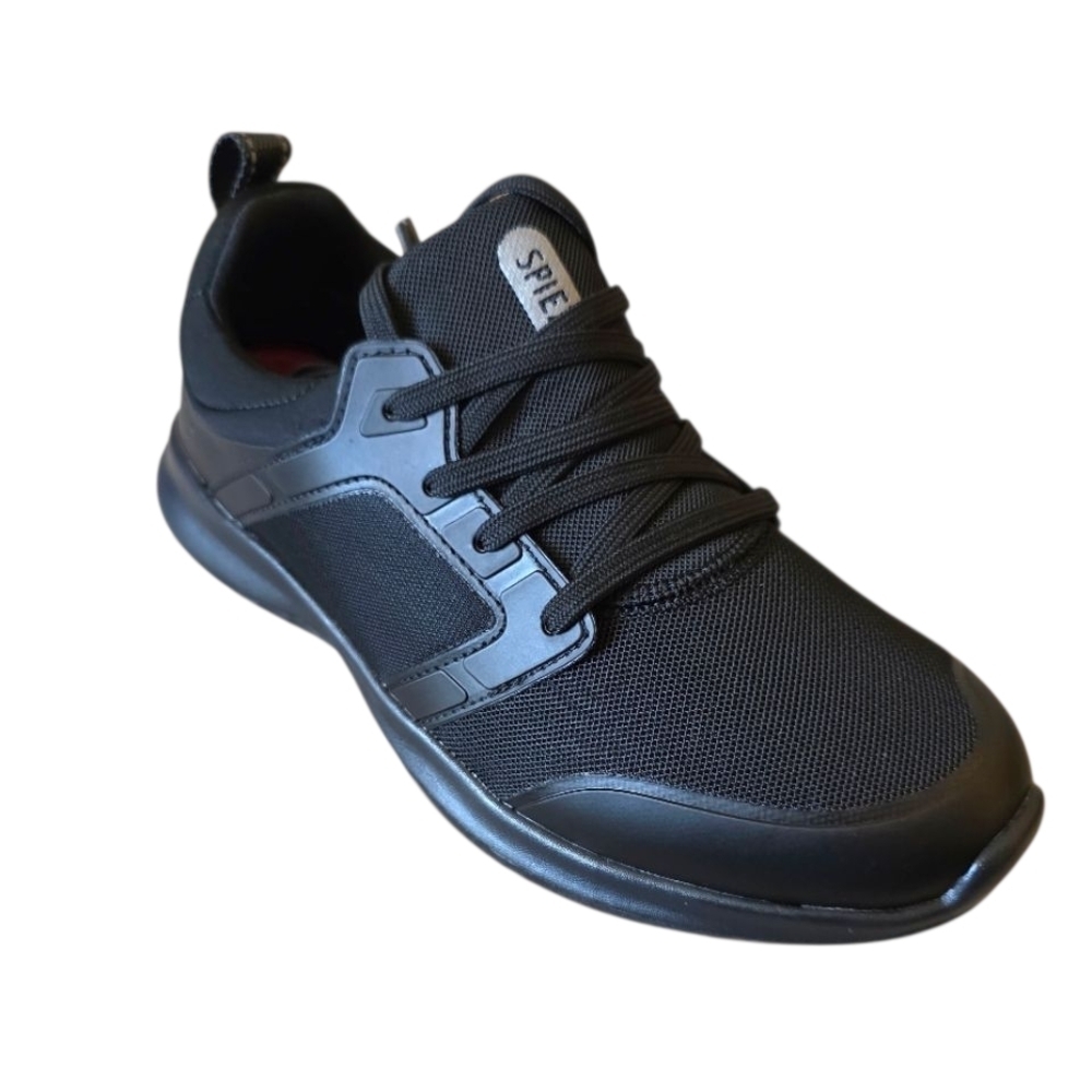 Spiez Black Lace Up Sneakers Casual Walking Shoes New with Box Womens Size 7.5 - Picture 4 of 7